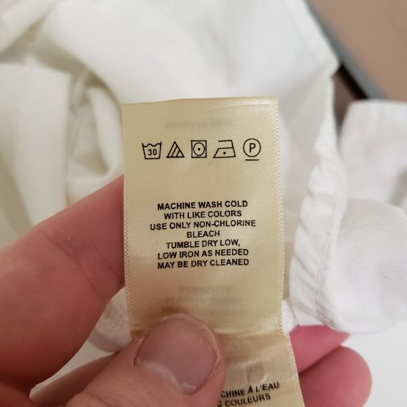 Maeve Womens Floral Patchwork Button Up Shirt Size XL Ivory Long Sleeve Collar - Picture 5 of 14